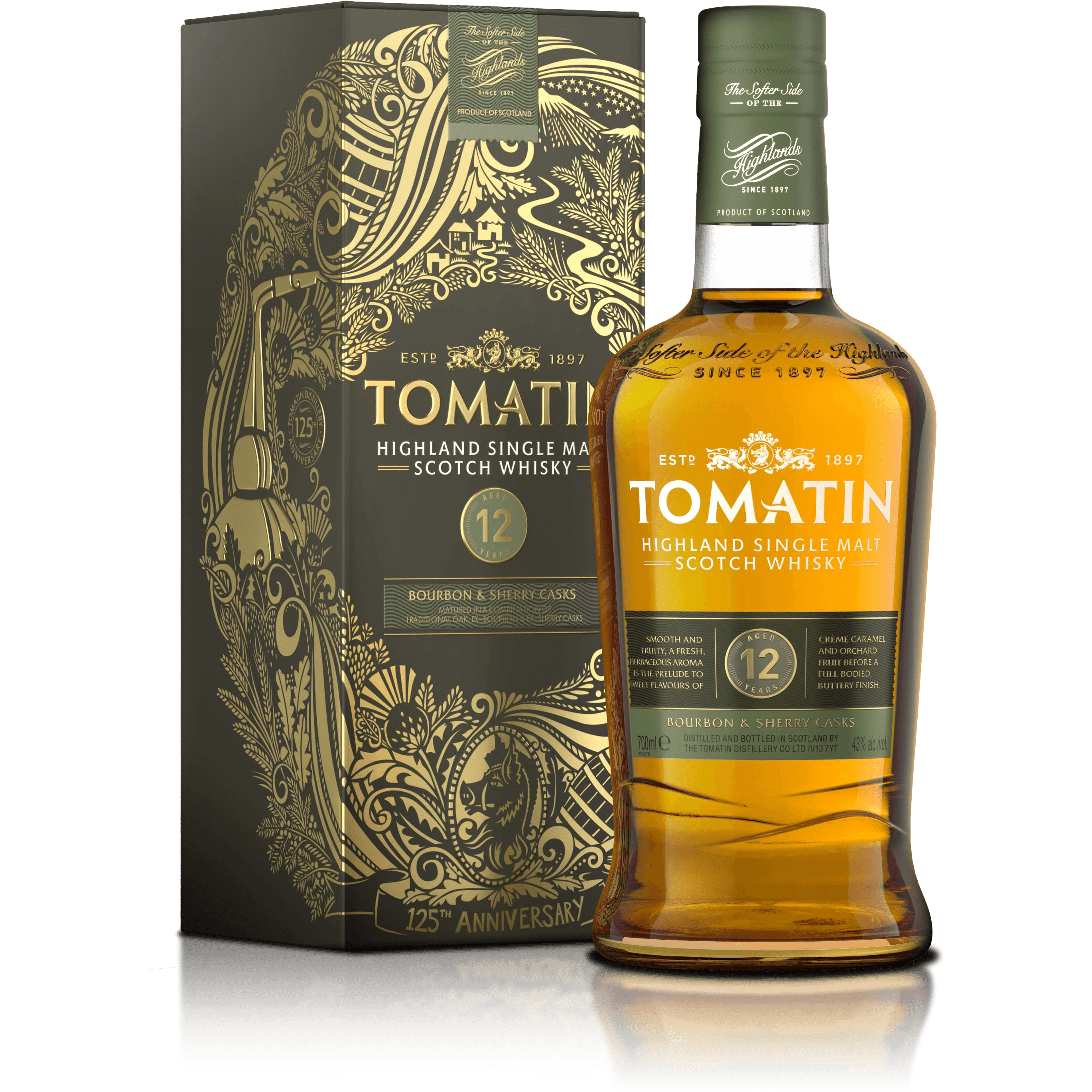 Tomatin 12 Year Old Single Malt Whisky 43% 750ml – BSW Liquor