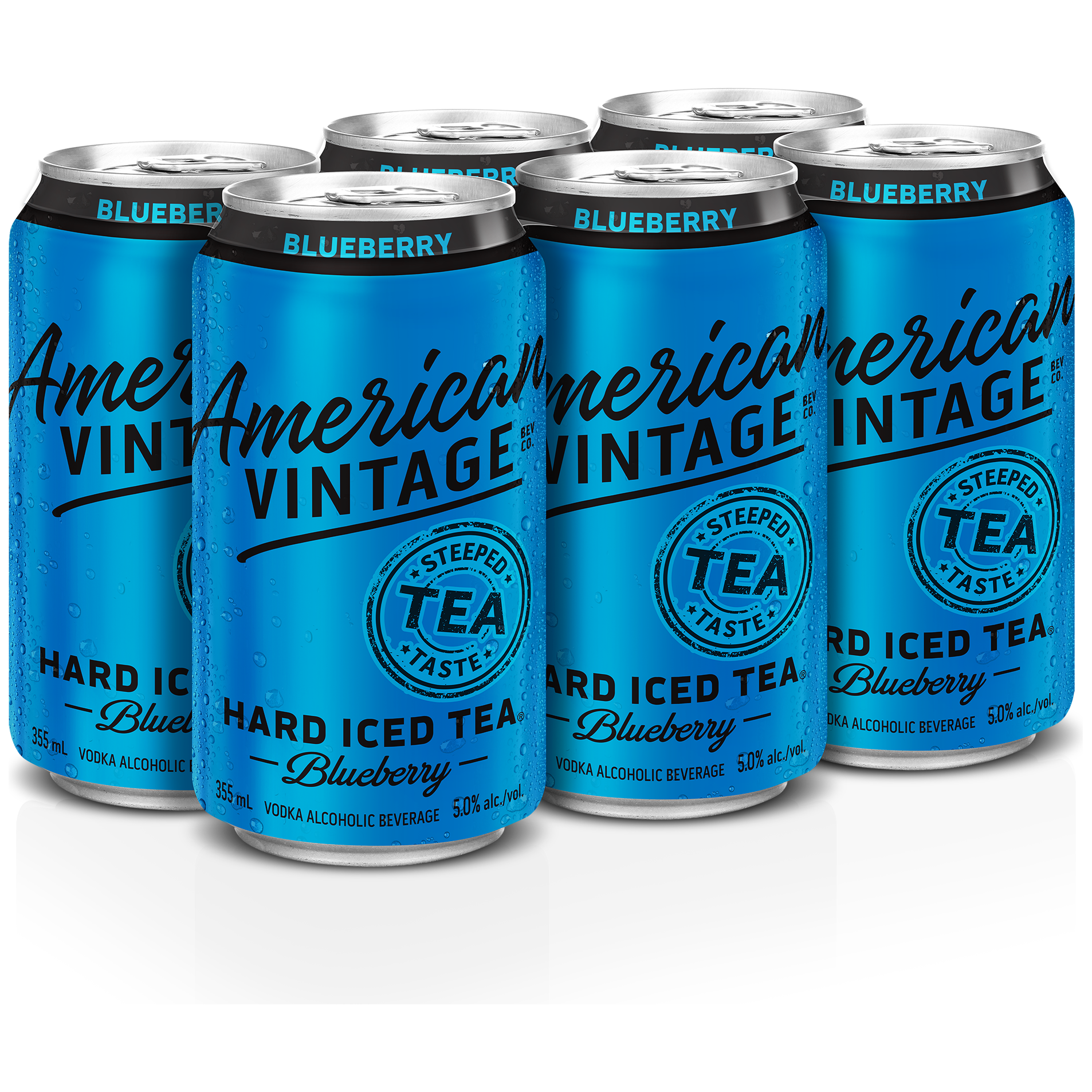 American Vintage Blueberry Iced Tea 6 Cans