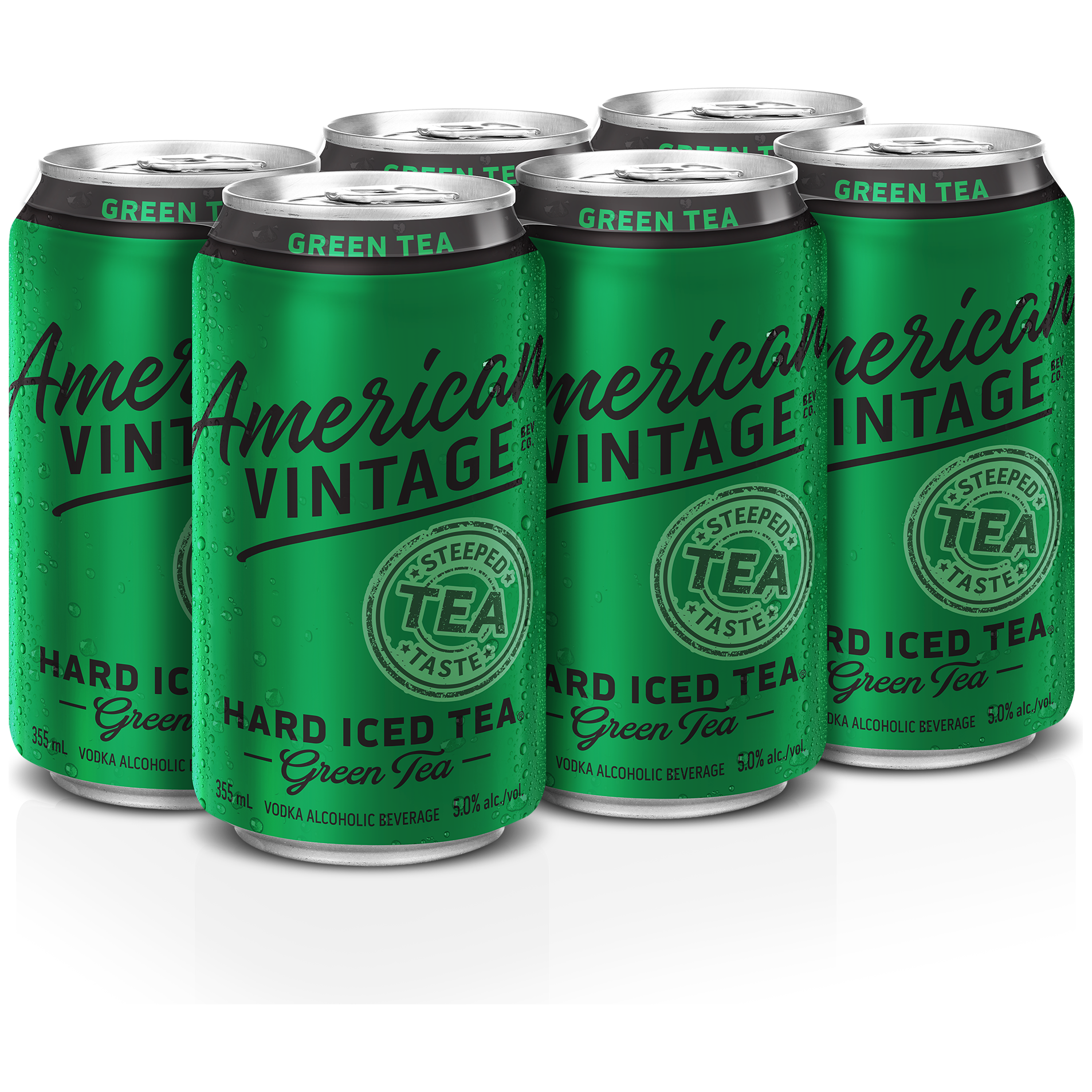 American Vintage Green Tea Iced Tea 6 Cans