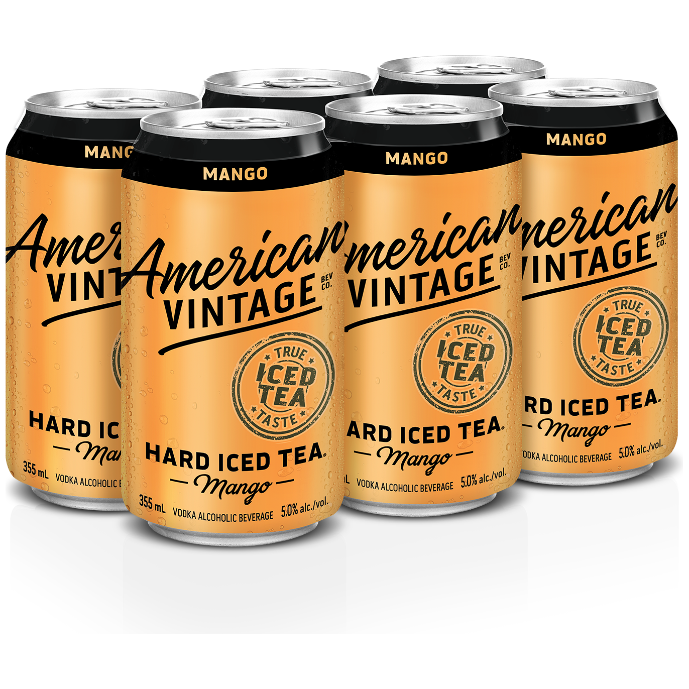 American Vintage Mango Iced Tea 6 Cans