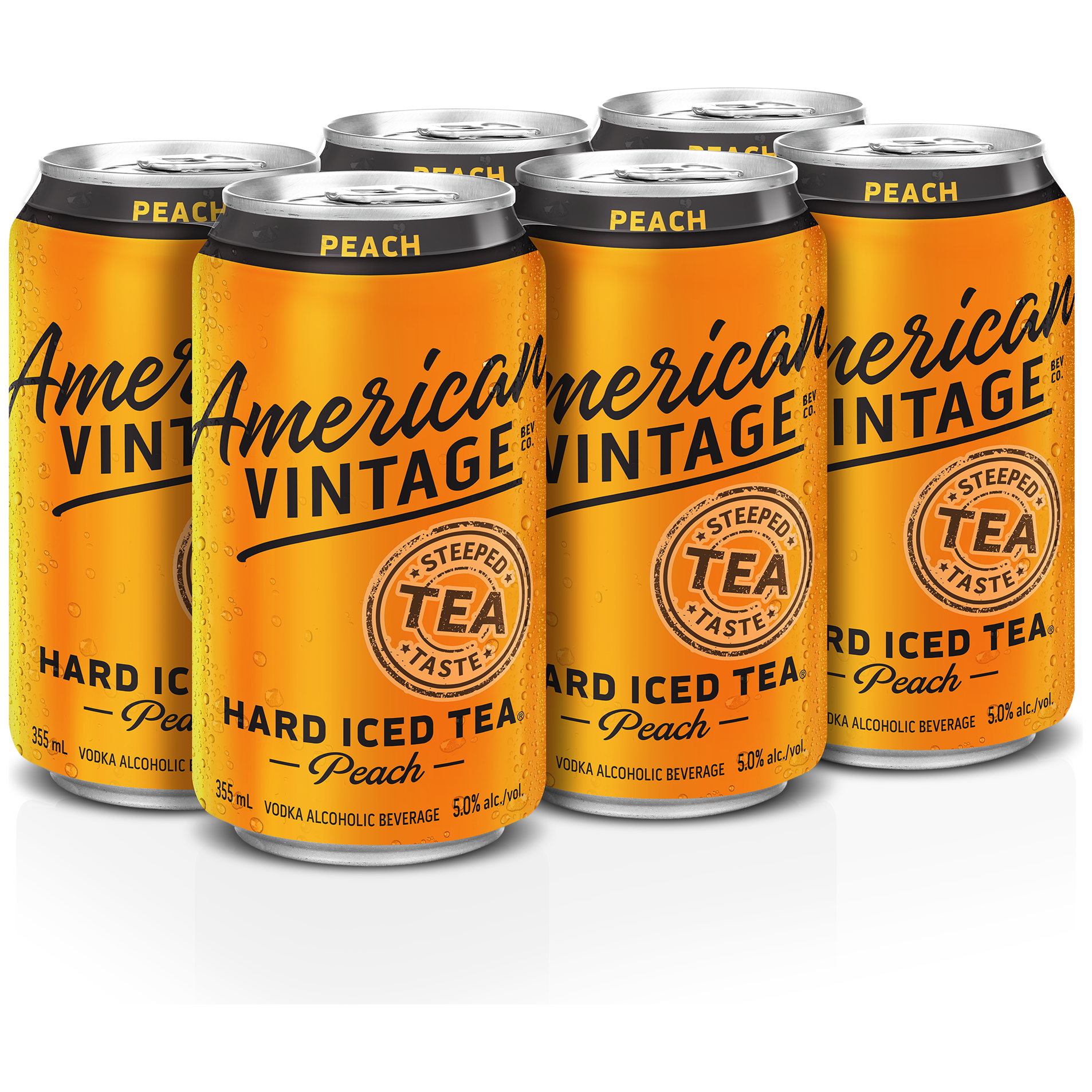 American Vintage Peach Iced Tea 6 Cans