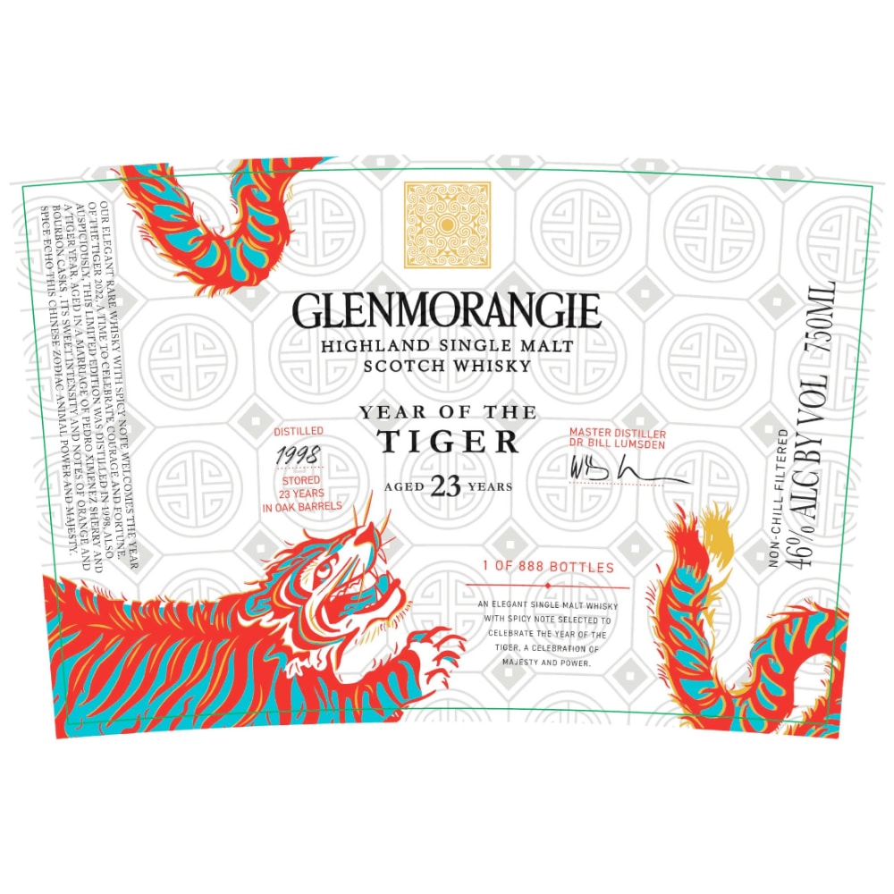 Glenmorangie Year of The Tiger 23 Year Old 46% ABV