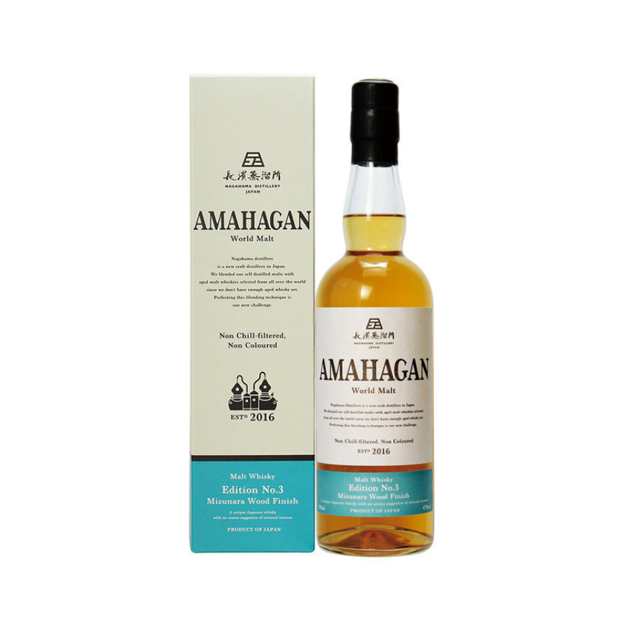 Amahagan No. 3 Mizunara Wood Finish Japanese Whisky