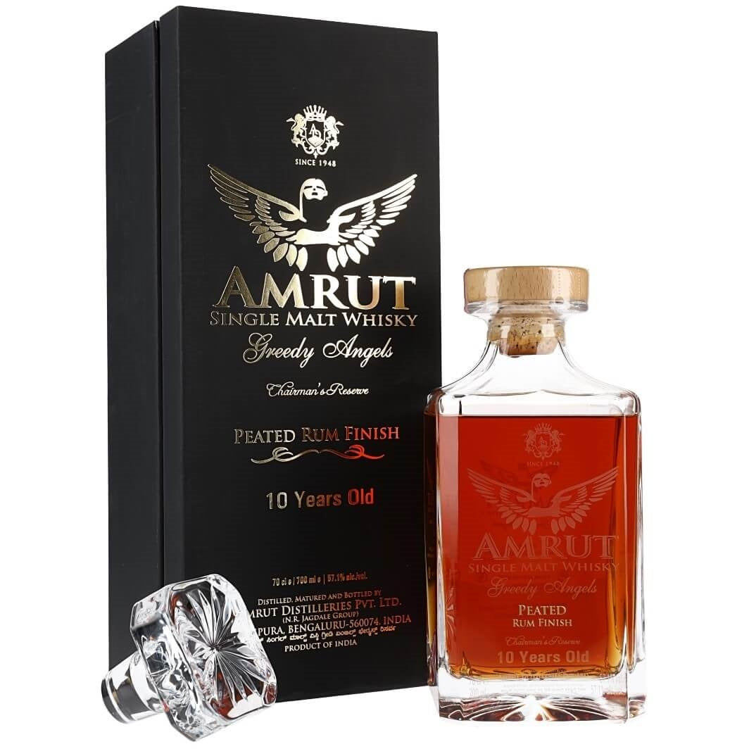 Amrut Greedy Angels 10 Year Old Peated Rum Finish 700ml