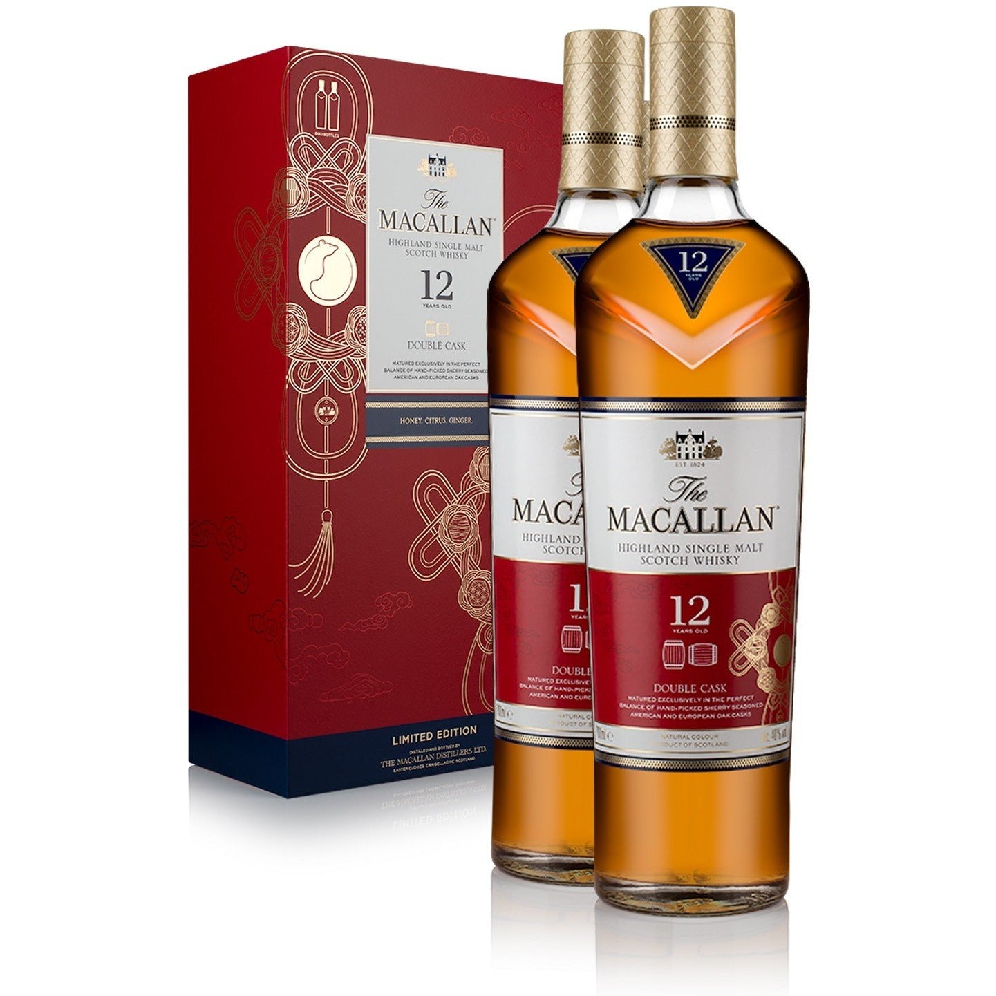 The Macallan 12 Year Old Double Cask CNY Edition 2020 2 x 750ml