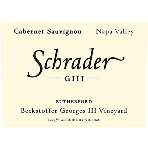 Schrader Beckstoffer Georges III Vineyard Cabernet Sauvignon 2019