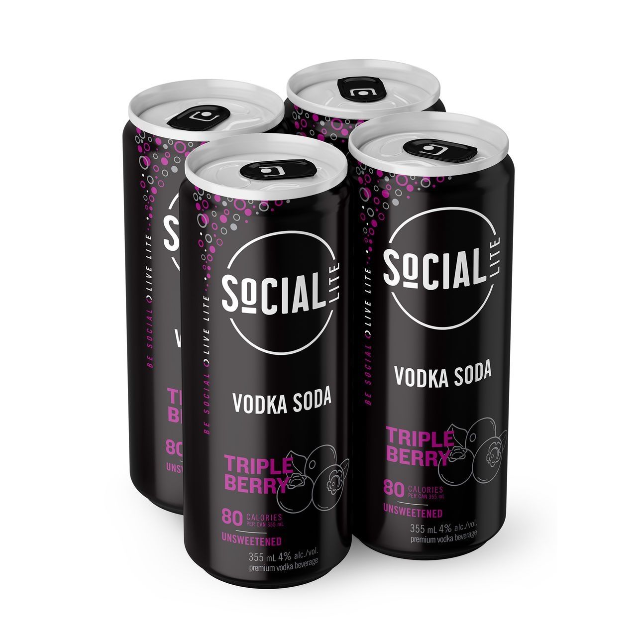 Social Lite Triple Berry 6 Cans