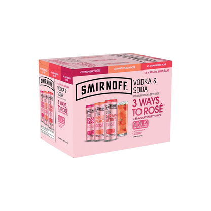 Smirnoff Soda Rose Variety Pack 12 Cans