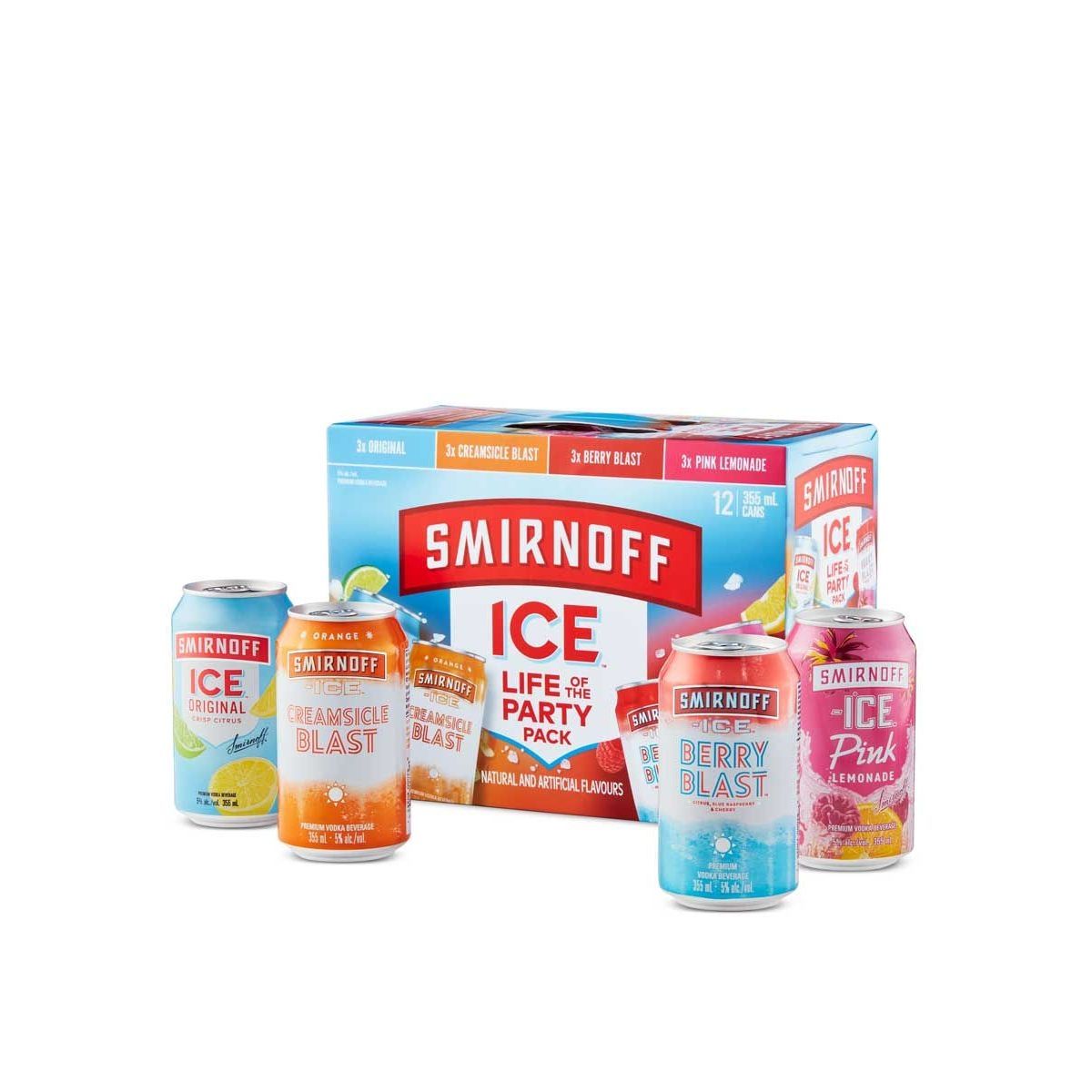Smirnoff Ice Life of the Party Pack 12 Cans