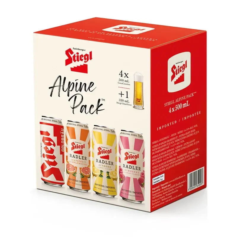 Stiegl Alpine Mixed Pack 4 Tall Cans