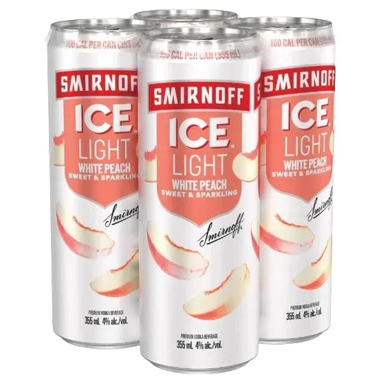 Smirnoff Ice Light White Peach & Soda 4 Cans