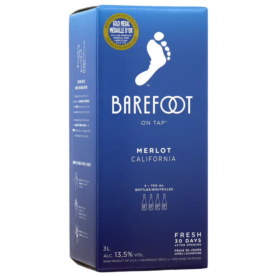 Barefoot Merlot 3L Bag in Box