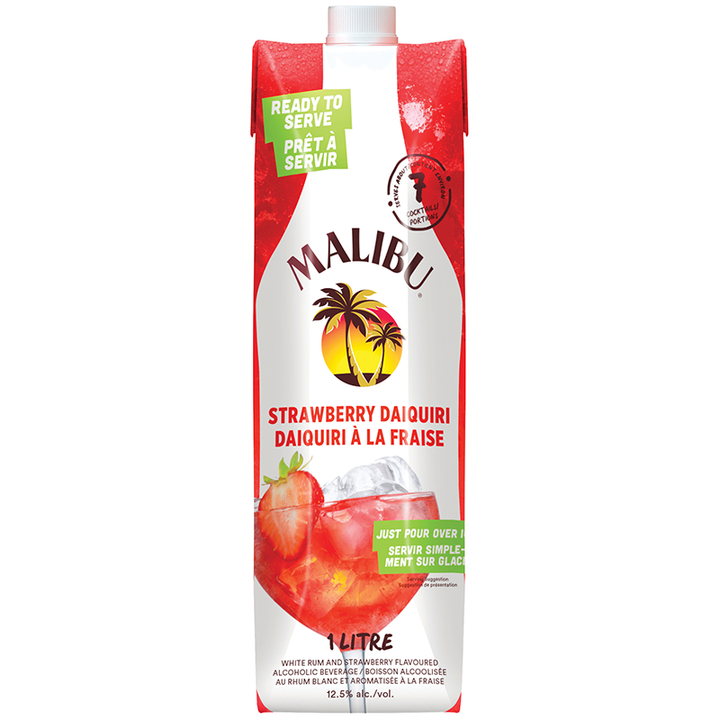 Malibu Strawberry Daiquiri Ready to Serve Cocktail 1L BSW Liquor