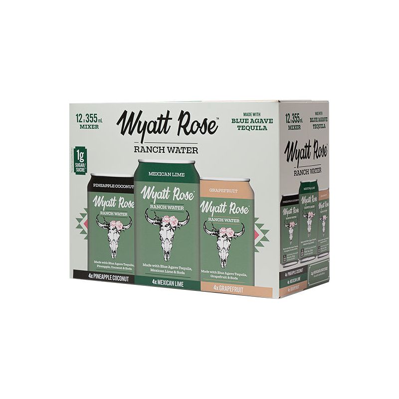 Wyatt Rose Ranch Water Mixer 12 Cans