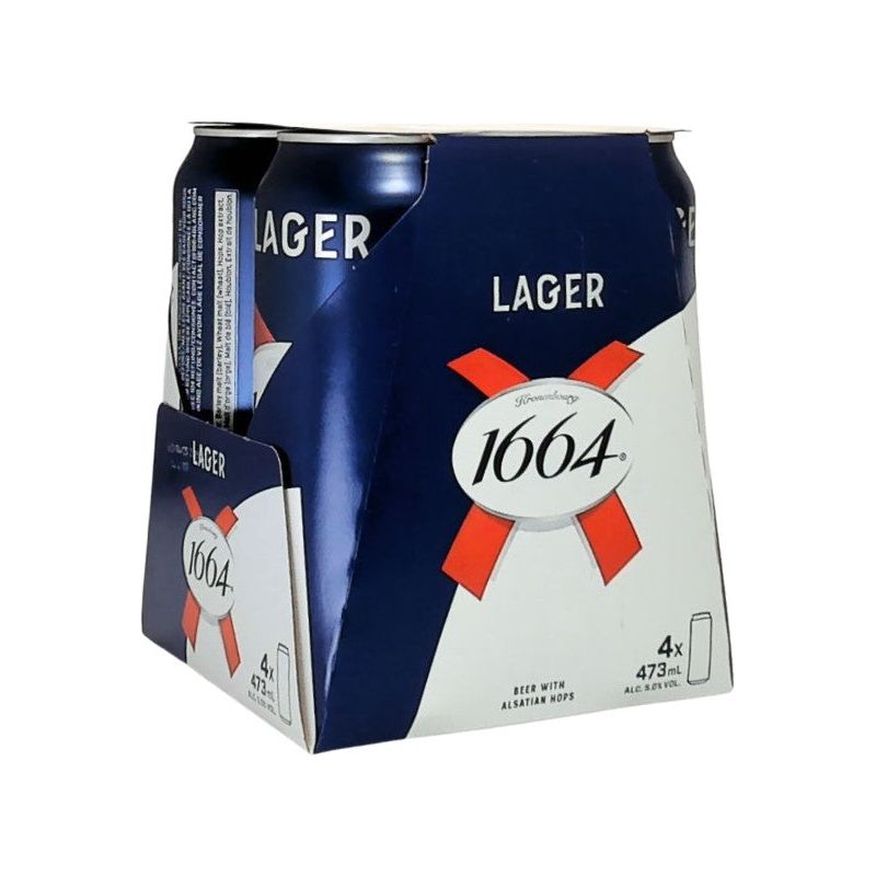 Kronenbourg 1664 Lager 4 tall cans