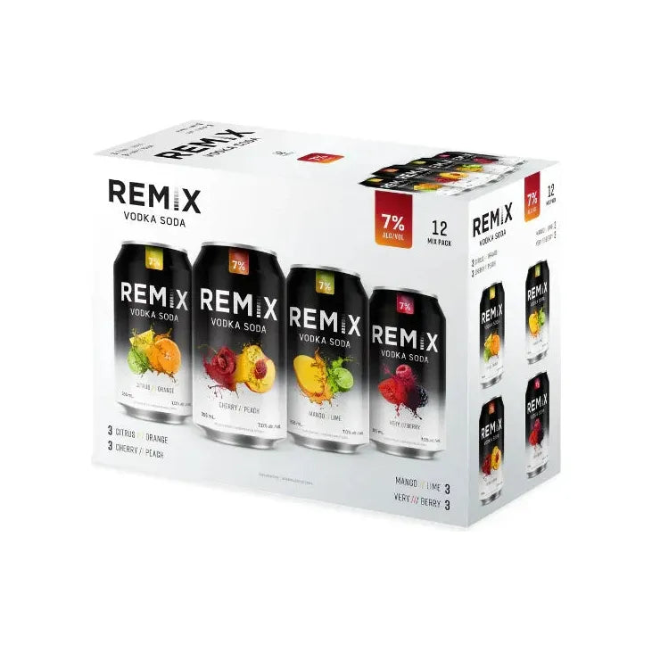 Remix Vodka Soda 7% Mix Pack12 Can