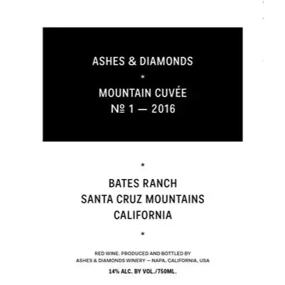 Ashes & Diamonds Bates Ranch Mountain Cuvee 2016 750ml