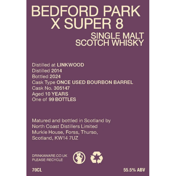 Bedford Park X Super 8 Linkwood 2014 10 Year Old 55.5% ABV