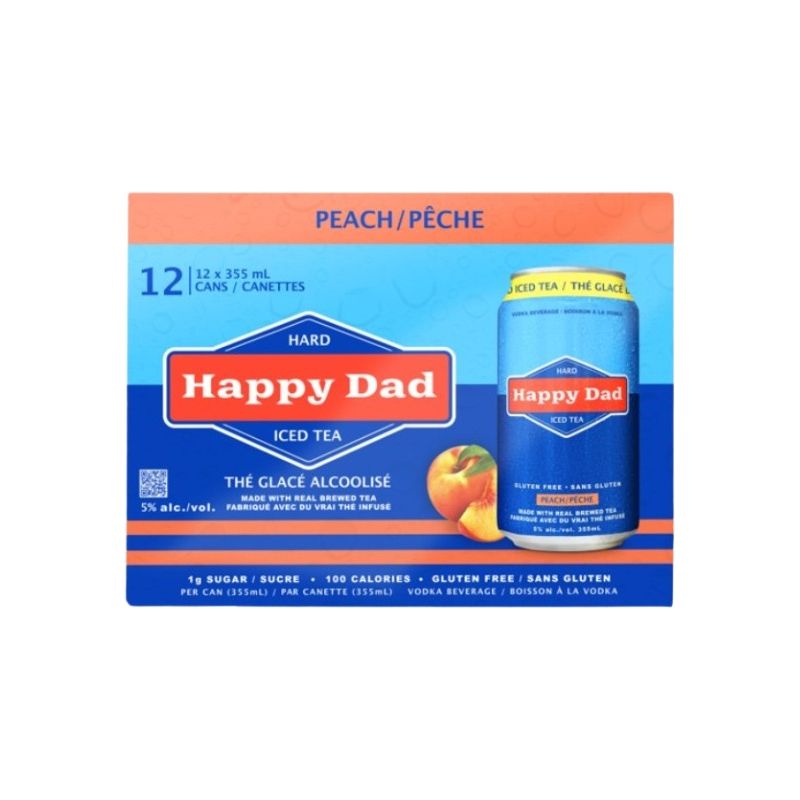 Happy Dad Hard Iced Tea Peach 12 Pack