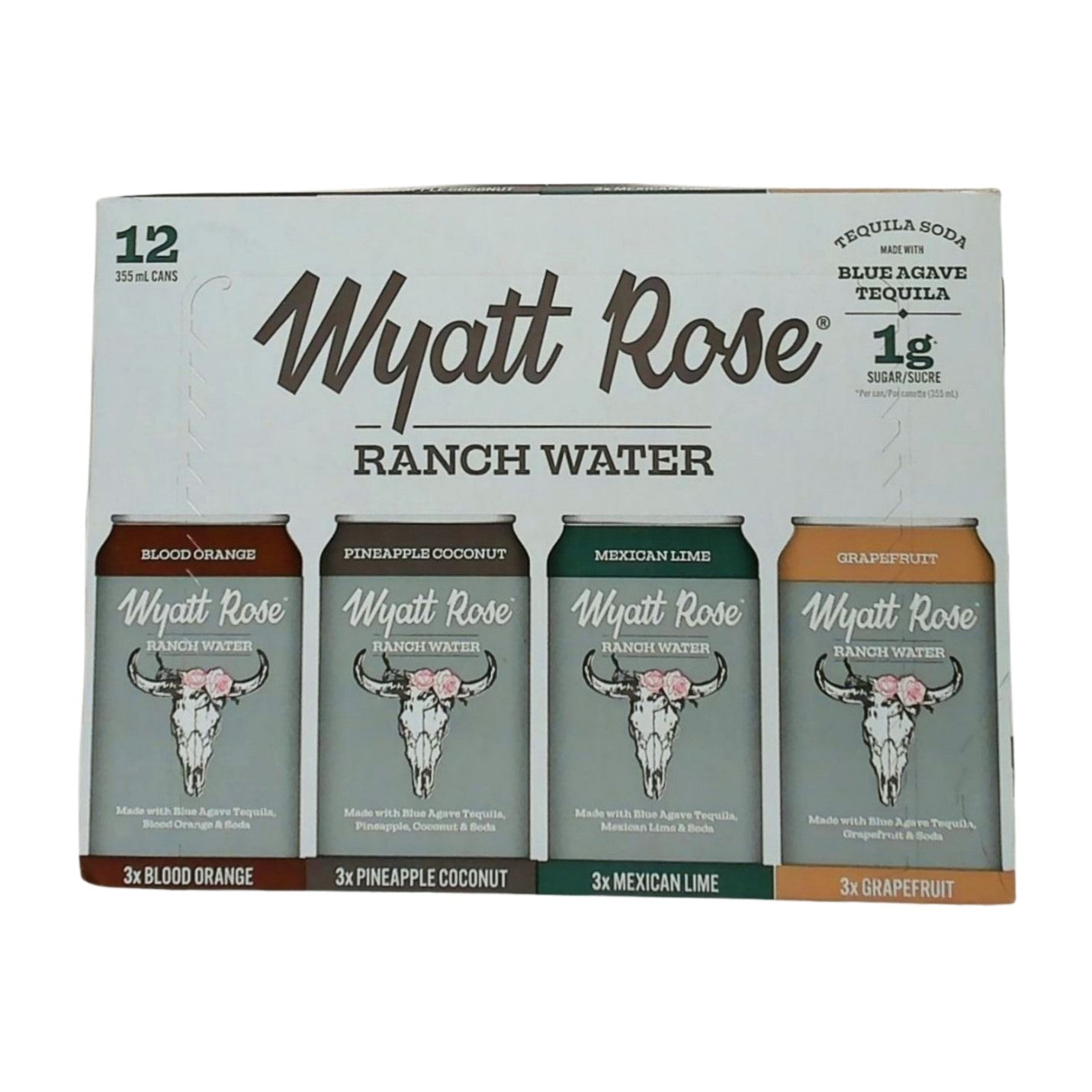 Wyatt Rose Ranch Water Mixer 12 Cans
