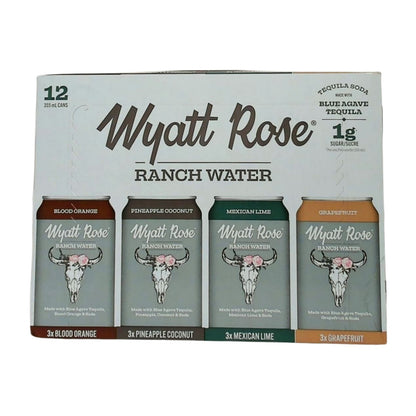Wyatt Rose Ranch Water Mixer 12 Cans