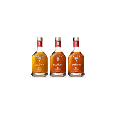 The Dalmore Rare & Fine Cask Curation Series 26, 28 & 43 Year Old 3x700ml
