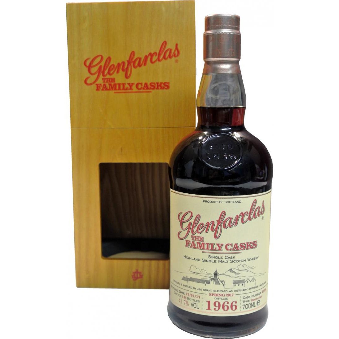 Glenfarclas 1966 50 Year Old SP17 Cask 4199 Sherry Butt 41.7% ABV 700ml