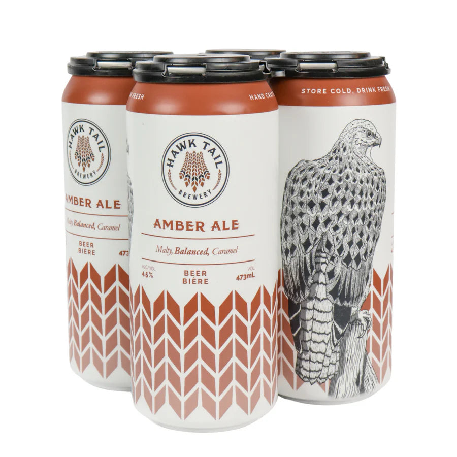 Hawk Tail Amber Ale 4 Tall Cans
