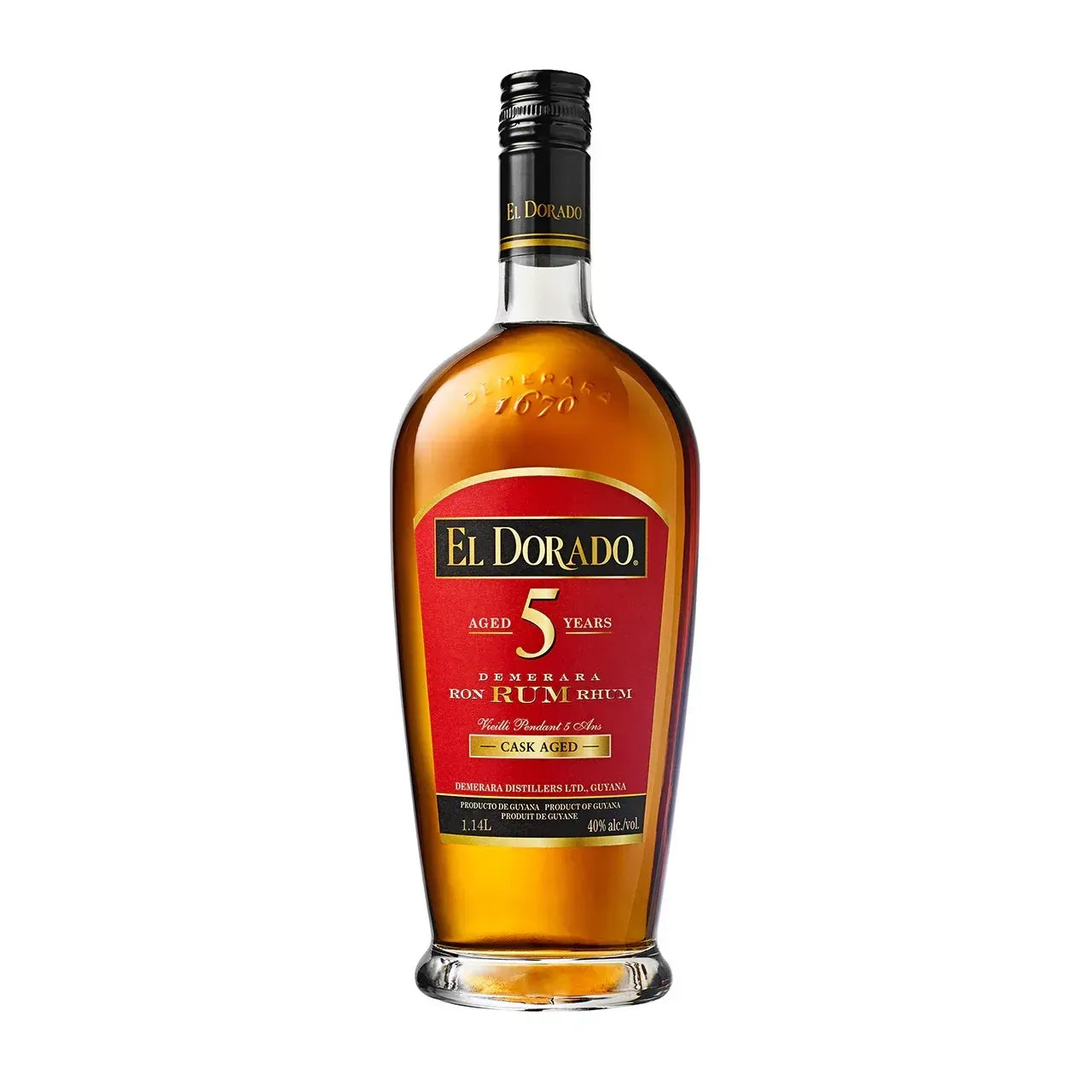 El Dorado Fine Cask 5 Year Old Aged Rum 1.14L