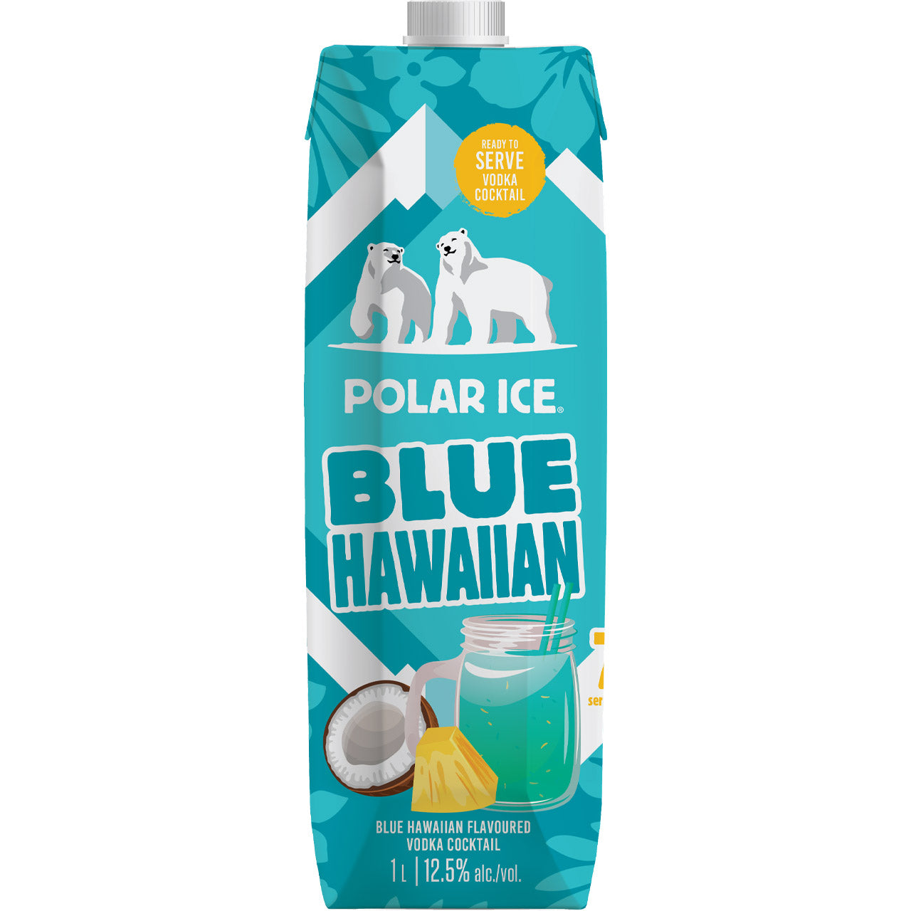 Polar Ice Blue Hawaiian Vodka Cocktail 1L