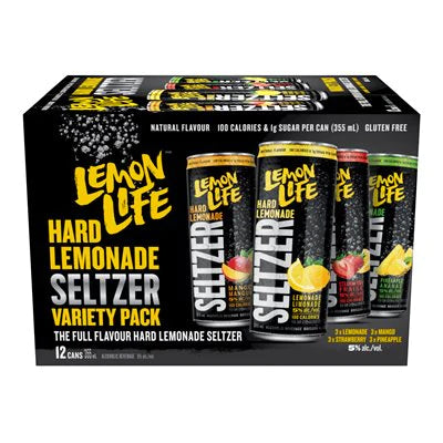 Lemon Life Seltzer Variety Pack 12 Cans