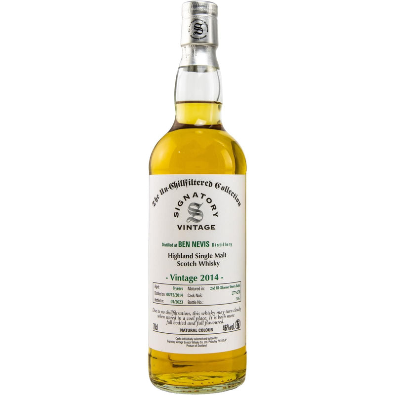 Signatory Vintage Ben Nevis 2014 8 Year Old 46% ABV 700ml