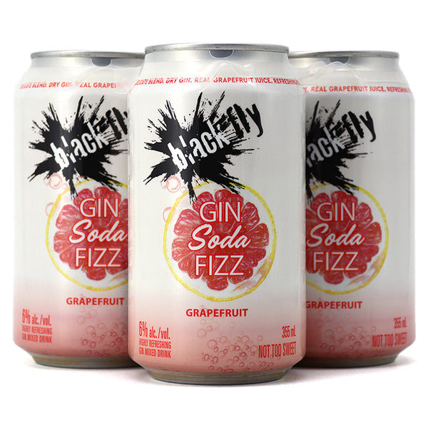Black Fly Grapefruit Gin Soda Fizz 4 Cans