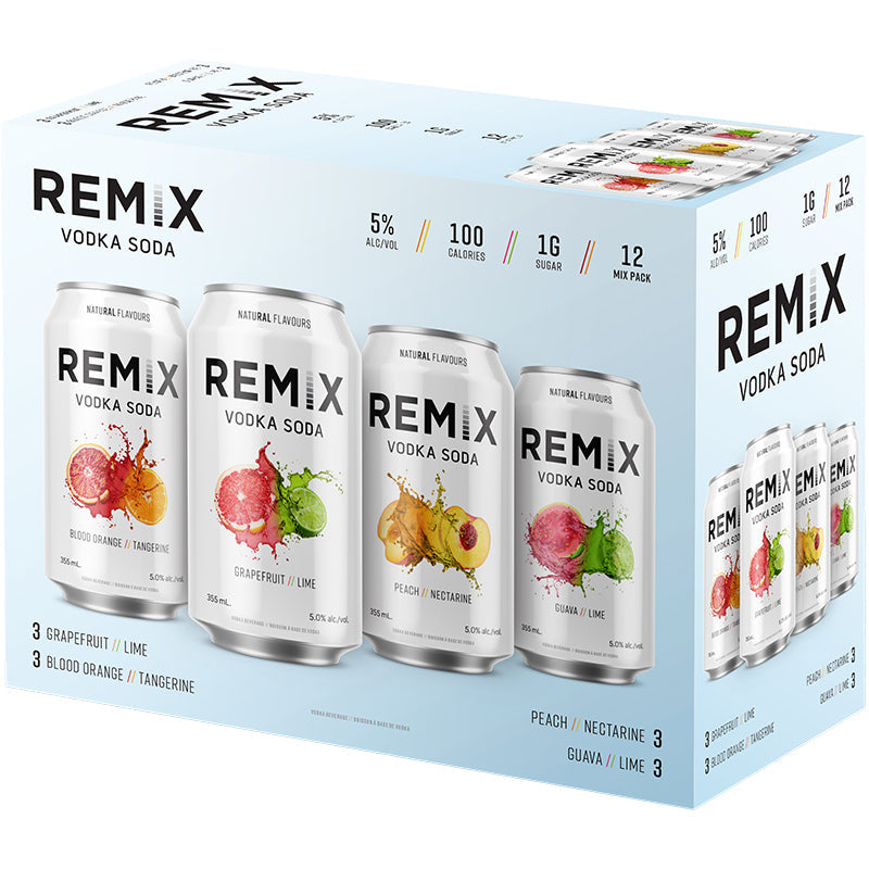 Remix Vodka Soda 12 Can Mixer – BSW Liquor