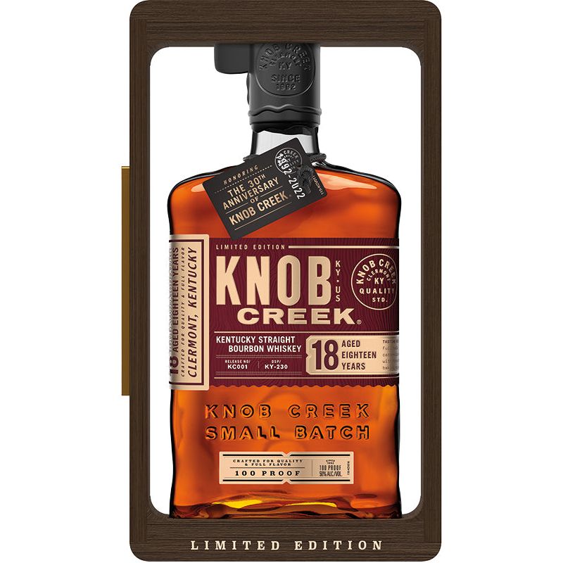 Knob Creek 18 Year Old Bourbon 50% ABV 750ml