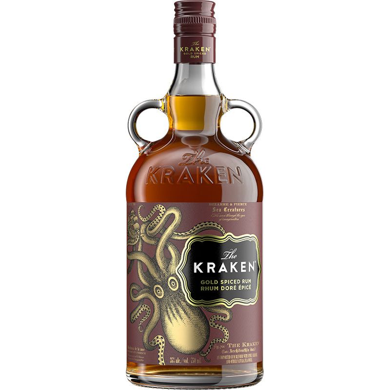 The Kraken Gold Spiced Rum with Bonus 1800 Coconut Tequila 750ml+50ml