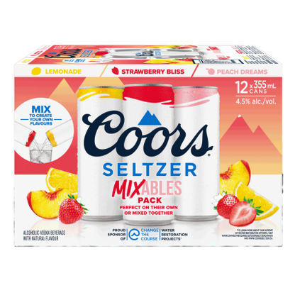 Coors Seltzer Mixables Pack 12 Cans