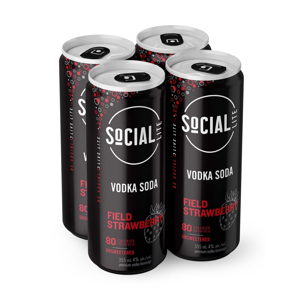 Social Lite Field Strawberry 4 Cans