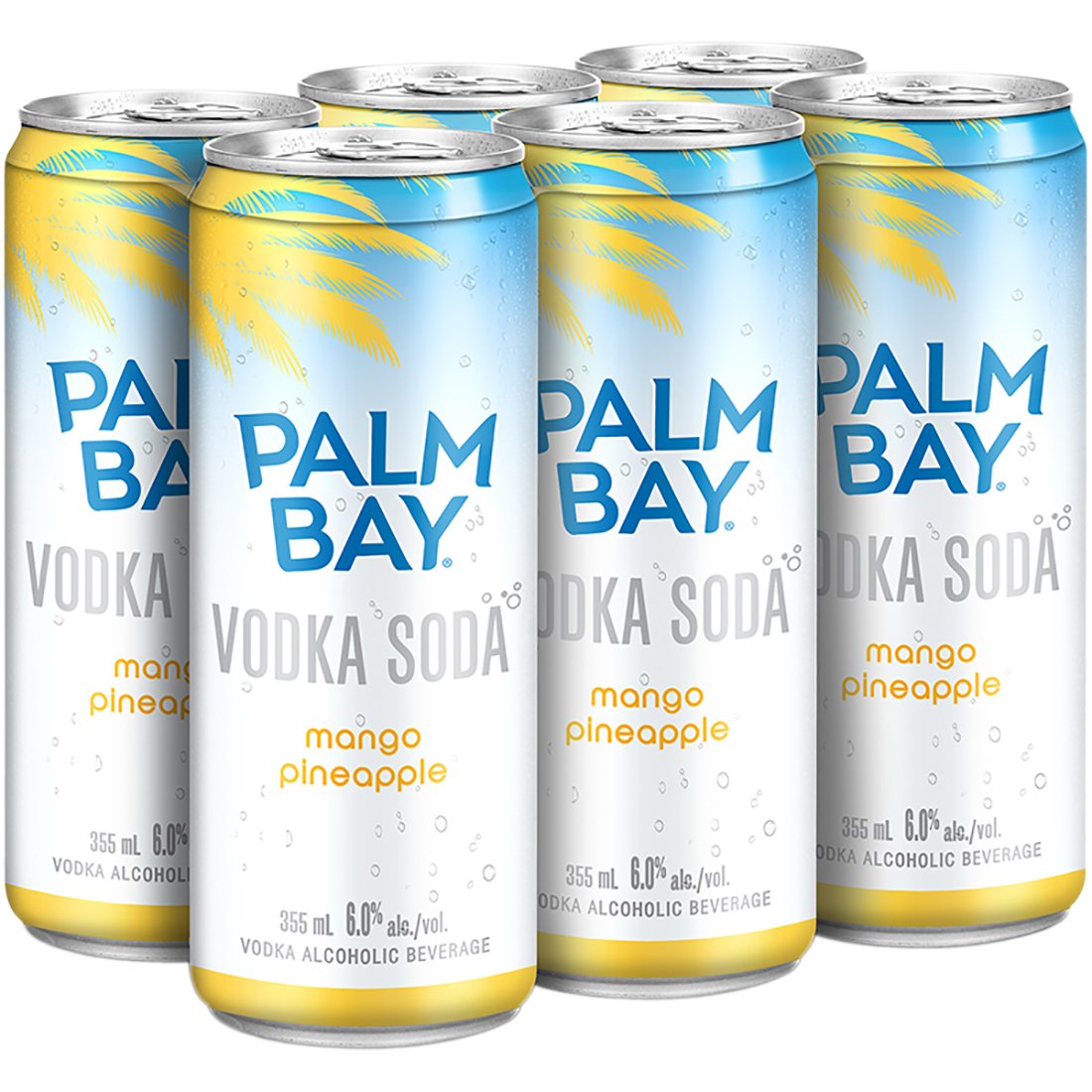 Palm Bay Vodka Soda Mango Pineapple 6 Cans