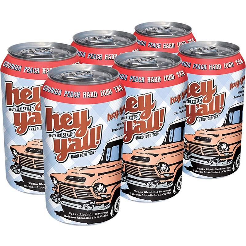 Hey Y'All Georgia Peach Hard Iced Tea 6 Cans