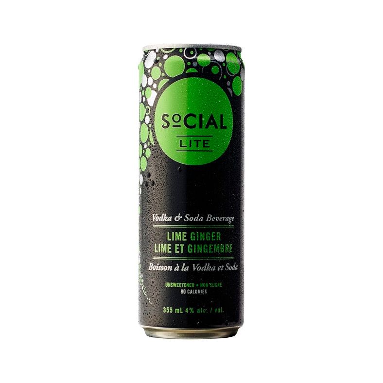Social Lite Ginger Lime 4 Cans