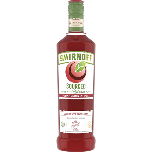 Smirnoff Sourced Cranberry Apple Vodka 750ml