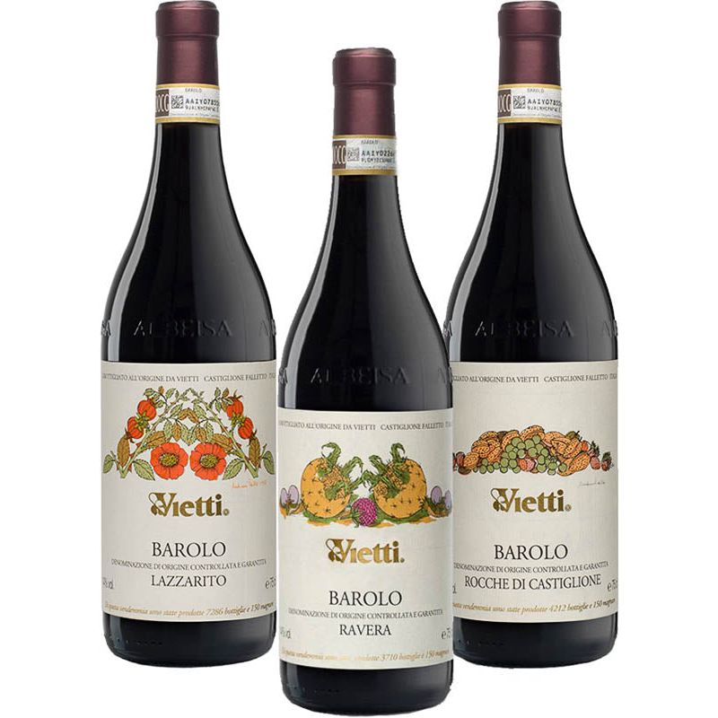 Vietti Barolo Lazzarito, Rocche di Castiglione, Ravera Mixed Pack 3x750ml