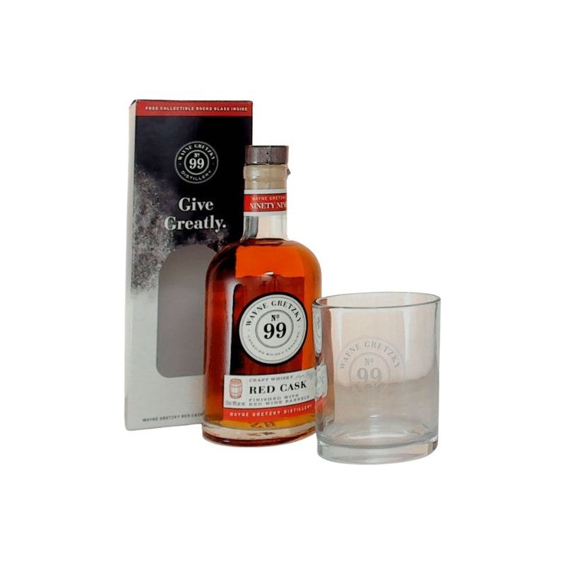 Wayne Gretzky Red Cask Canadian Whisky Gift Pack 375ml