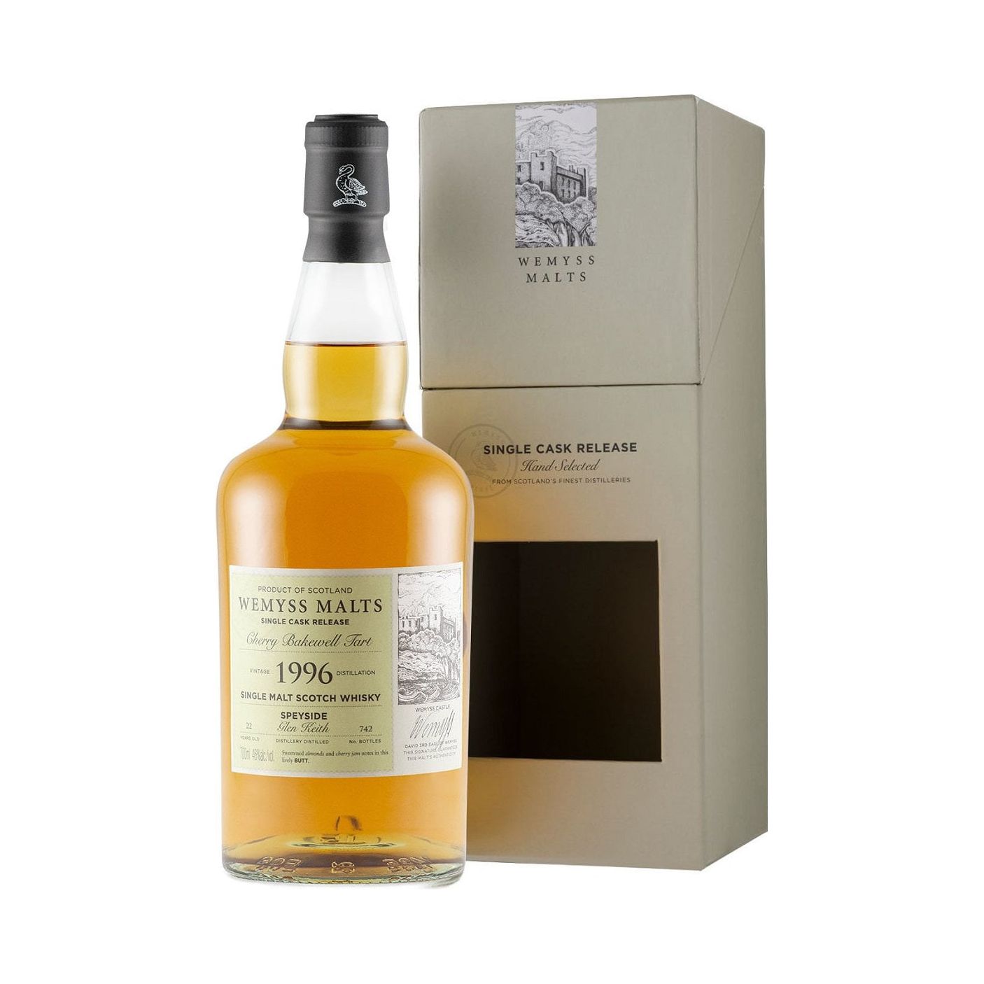 Wemyss Cherry Bakewell Glen Keith 1996 22 Year Old 46% ABV 700ml