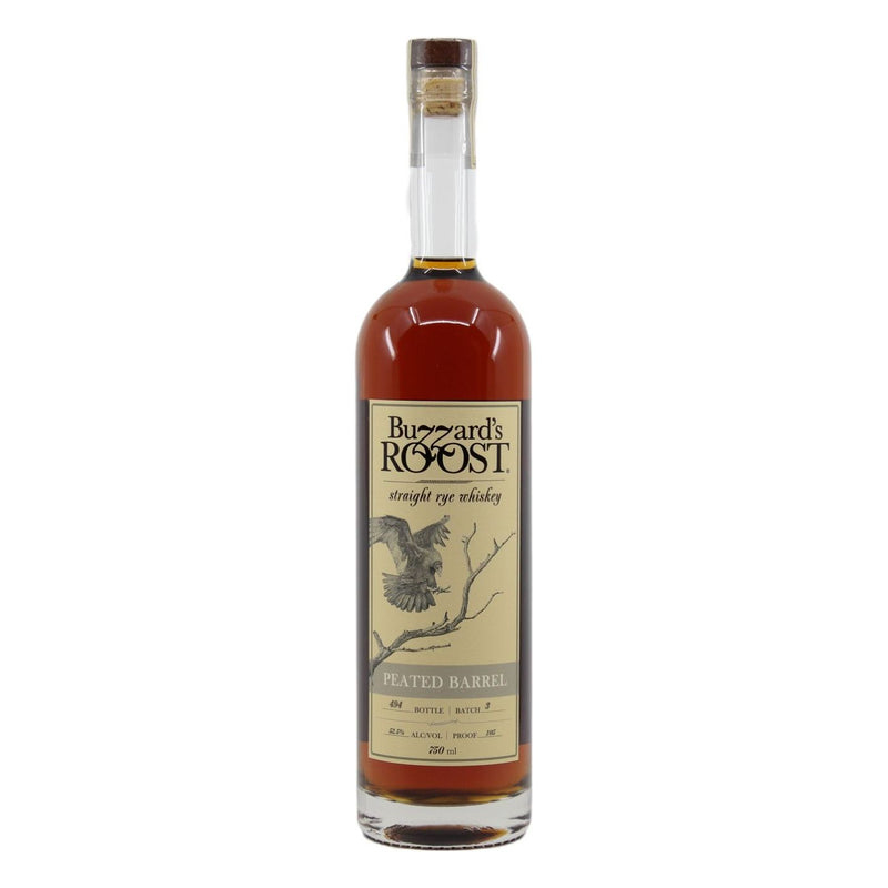 Buzzard's Roost Peated Barrel Rye Whiskey 52.5% ABV 750ml