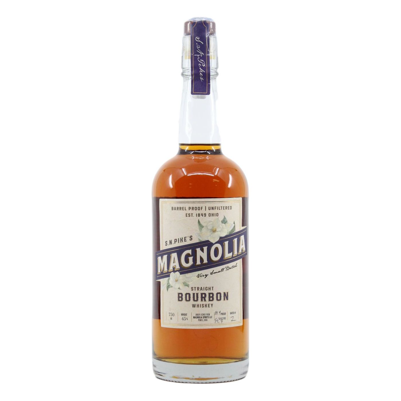Magnolia Barrel Proof Bourbon 59.7% ABV 750ml