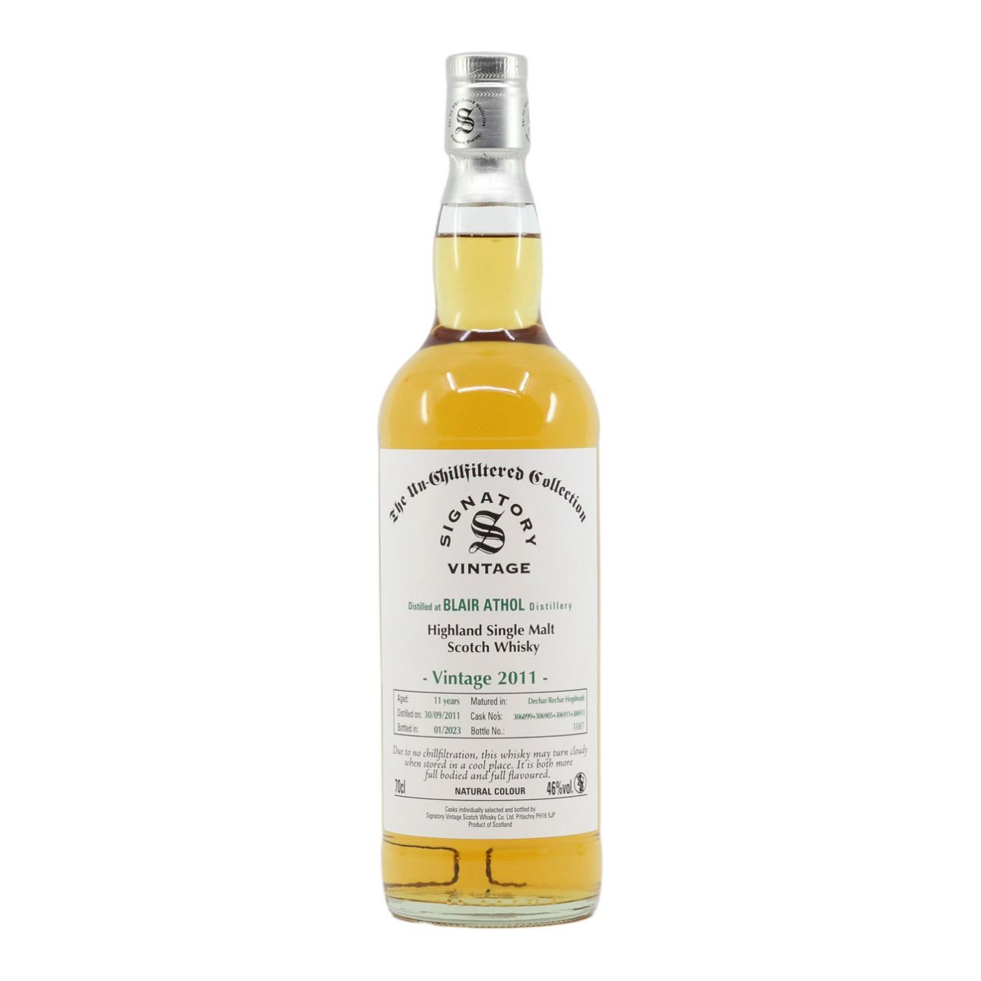 Signatory Vintage Blair Athol 2011 11 Year Old 46% ABV 700ml