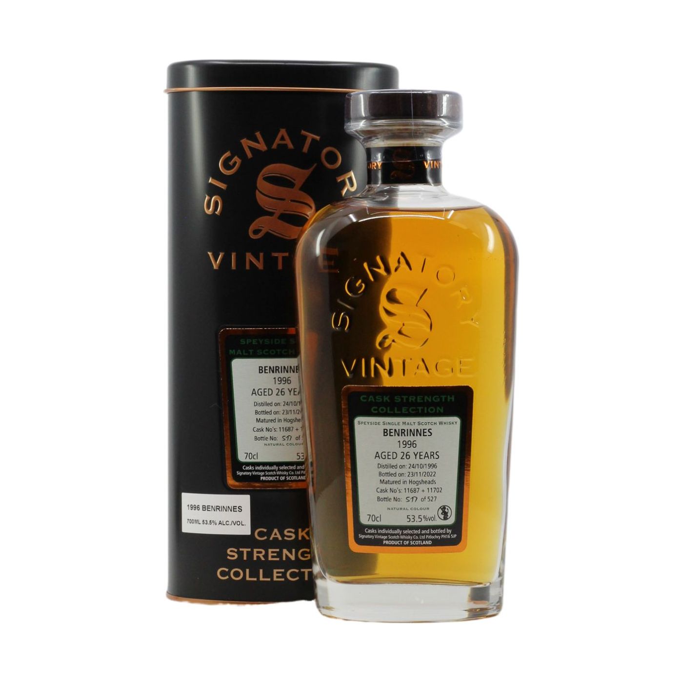 Signatory Vintage Benrinnes 1996 26 Year Old 53.5% 700ml