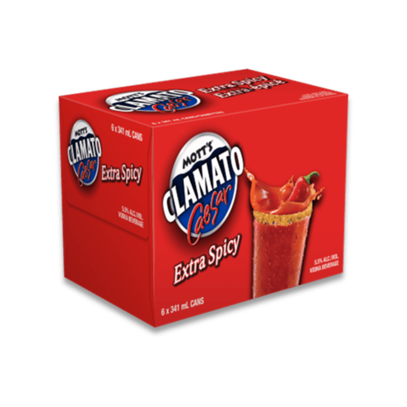 Mott's Clamato Caesar Extra Spicy 6 cans – BSW Liquor